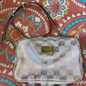 Michael Kors rose gold crossbody bag
